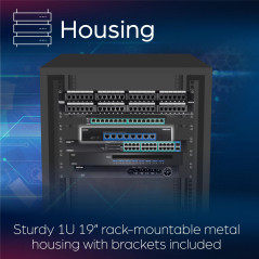 TRENDnet, TEG-S708, Commutateur 8 Ports 10G, 8 Ports 10G RJ-45, capacité de Commutation 160 Gbps montable en Rack, connexions ré