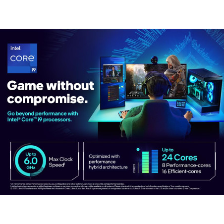 Intel® Core™ i9-14900K Desktop Processor 24 Cores (8 P-Cores + 16 E-Cores) up to 6.0 GHz