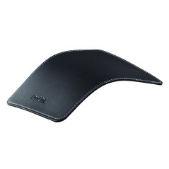 LogiLink ID0150 tapis de souris Noir - Tapis de souris (Noir, Uniforme, Cuir, Base antidérapante)