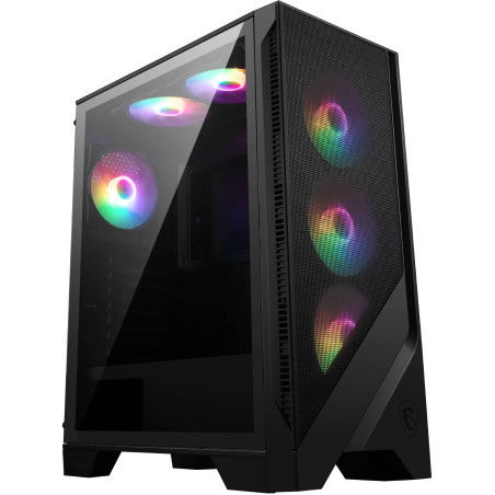 MSI MAG Forge 120A Airflow Boîtier PC Moyen Tour ATX, Micro-ATX & Mini-ITX, Verre Trempé, Façade Mesh, 6 Ventilateurs Auto-RGB 1