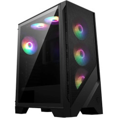 MSI MAG Forge 120A Airflow Boîtier PC Moyen Tour ATX, Micro-ATX & Mini-ITX, Verre Trempé, Façade Mesh, 6 Ventilateurs Auto-RGB 1