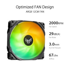 ASUS TUF Gaming LC II 360 ARGB Refroidisseur de processeur Liquide Tout-en-Un (Aura Sync, 3 Ventilateurs TUF Gaming 120 mm ARGB,