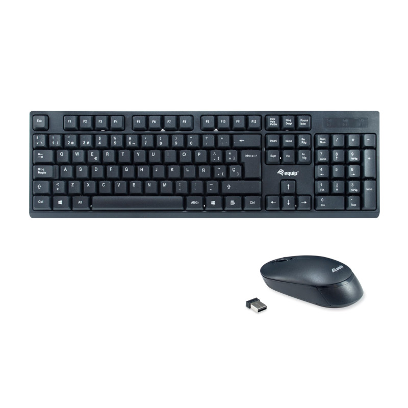 equip Wireless Tastatur+ Maus Layout spansich Schwarz