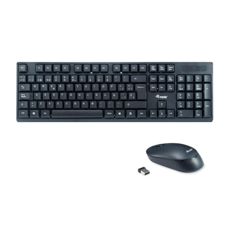 equip Wireless Tastatur+ Maus Layout spansich Schwarz