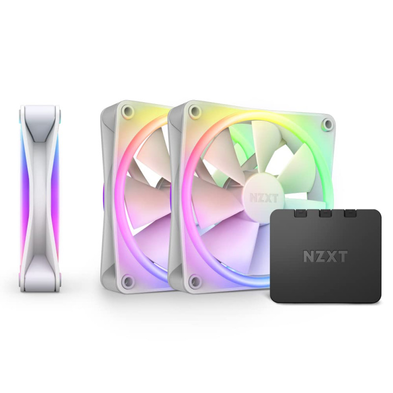 NZXT F120 RGB Duo - RF-D12TF-W1 - 3 ventilateurs RGB double LED de 120 mm avec contrôleur - 20 LED configurables individuellemen NZXT F120 RGB Duo - RF-D12TF-W1 - 3 ventilateurs RGB double LED de 120 mm avec contrôleur - 20 LED configurables individuellemen