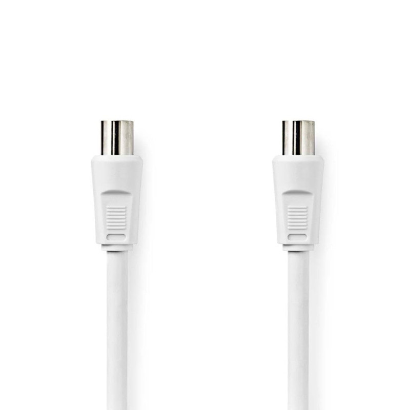 NEDIS Câble coaxial | Fiche IEC (coaxiale) | Fiche IEC (Coax) | Nickelé | 75 Ohm | Double blindage | 3 m | Rond | PVC | Blanc | NEDIS Câble coaxial | Fiche IEC (coaxiale) | Fiche IEC (Coax) | Nickelé | 75 Ohm | Double blindage | 3 m | Rond | PVC | Blanc |
