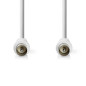 NEDIS Câble coaxial | Fiche IEC (coaxiale) | Fiche IEC (Coax) | Nickelé | 75 Ohm | Double blindage | 3 m | Rond | PVC | Blanc | NEDIS Câble coaxial | Fiche IEC (coaxiale) | Fiche IEC (Coax) | Nickelé | 75 Ohm | Double blindage | 3 m | Rond | PVC | Blanc |