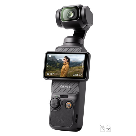 DJI Osmo Pocket 3, digital camera vlog CMOS 1'' et Vidéo 4K/120 ips, Stabilisation à 3 axes, MAP rapide,Suivi Facial/Objets,Écra