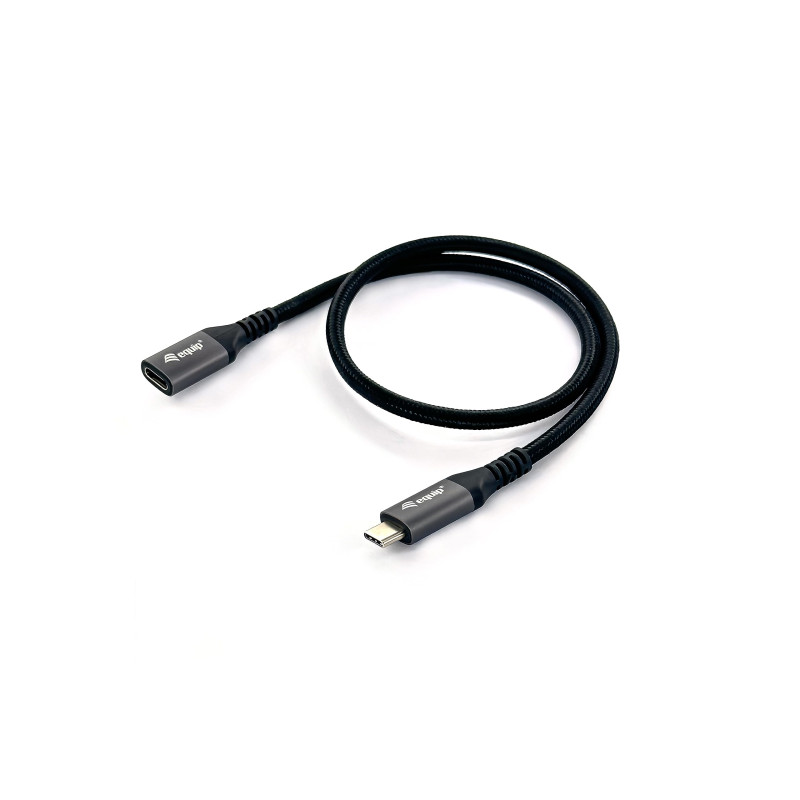 Equip 128370 Rallonge USB 3.2 Gen 2 C vers C M/F 0,5 m 4 K/60 Hz 10 Gbps Noir