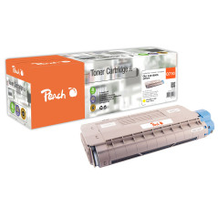 Peach Cartouche de Toner Jaune, comapatible avec OKI 44318605