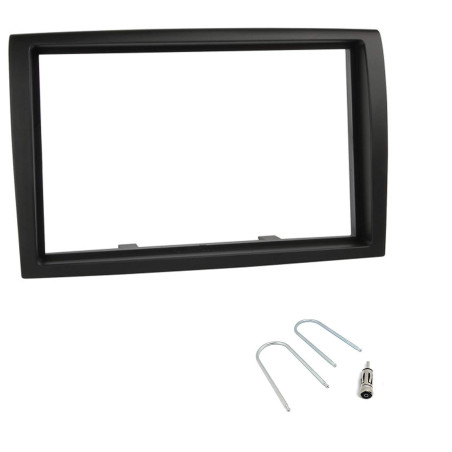 Sound-way Kit Montaje Autoradio, Marco 2 DIN Radio Para Coche, Adaptador Antena, Llaves de Montaje Compatible Con Fiat Ducato, C