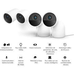 Philips Hue Secure, Caméra HD 1080P Filaire, Utilisation intérieure ou extérieure, contrôle avec Une Seule Application, Blanc