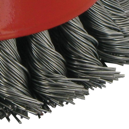 Silverline 763567 Brosse à fils métalliques noués 2 rangs 100 mm