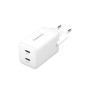 Intenso Adaptateur d'alimentation W40CC GaN, Bloc d'alimentation USB-C avec 2 Ports USB-C, 40 W et Technologie GaN, Blanc Intenso Adaptateur d'alimentation W40CC GaN, Bloc d'alimentation USB-C avec 2 Ports USB-C, 40 W et Technologie GaN, Blanc