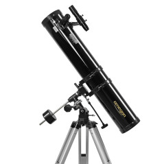 Télescope Omegon N 114/900 EQ-1 | Télescope à miroir pour débutants | Monture parallactique EQ-1 | Suivi précis | Trépied | Pour