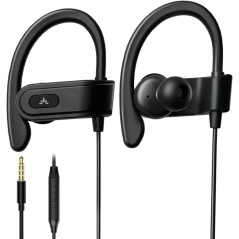 Avantree E171 - Auriculaires Sport avec Micro et télécommande, Ecouteurs filaires de Running à Crochet d'oreille Kompatibel Casq
