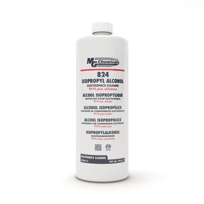 MG Chemicals Alcool Isopropylique Nettoyant pour Électronique Liquide, bouteille de 945 mL MG Chemicals Alcool Isopropylique Nettoyant pour Électronique Liquide, bouteille de 945 mL