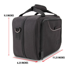 USA Gear Electronics Organisateur De Voyage - Compartiments De Rangement Personnalisés, Bandoulière Réglable Et Intérieur Rembou