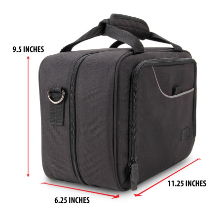 USA Gear Electronics Organisateur De Voyage - Compartiments De Rangement Personnalisés, Bandoulière Réglable Et Intérieur Rembou
