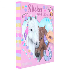 Depesche 12068 Miss Melody Sticker Your Picture - Livre d'autocollants avec 25 Pages de Motifs de Chevaux à compléter, y Compris
