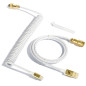 XINMENG C03 Câble Enroulé Tressé pour Clavier, Aviateur à Double Gaine Détachable USB-C Personnalisé, Type-C Vers USB-A pour Méc XINMENG C03 Câble Enroulé Tressé pour Clavier, Aviateur à Double Gaine Détachable USB-C Personnalisé, Type-C Vers USB-A pour Méc