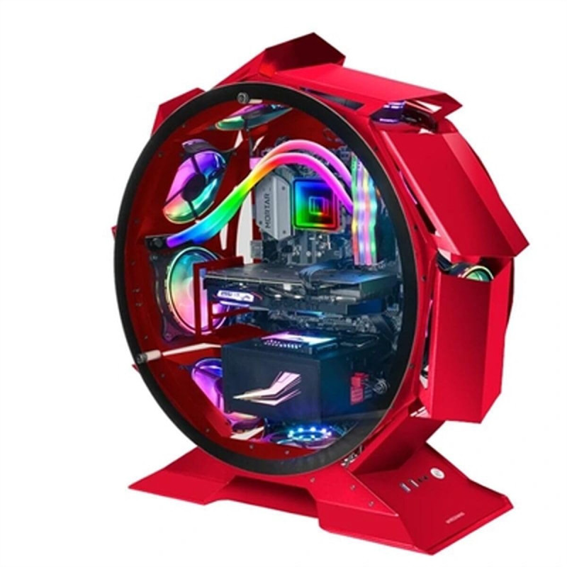 Mars Gaming MCORB Rouge, Boîtier PC Gaming Micro-ATX XL, Design Circulaire Custom, Double Vitrage Trempé Mars Gaming MCORB Rouge, Boîtier PC Gaming Micro-ATX XL, Design Circulaire Custom, Double Vitrage Trempé