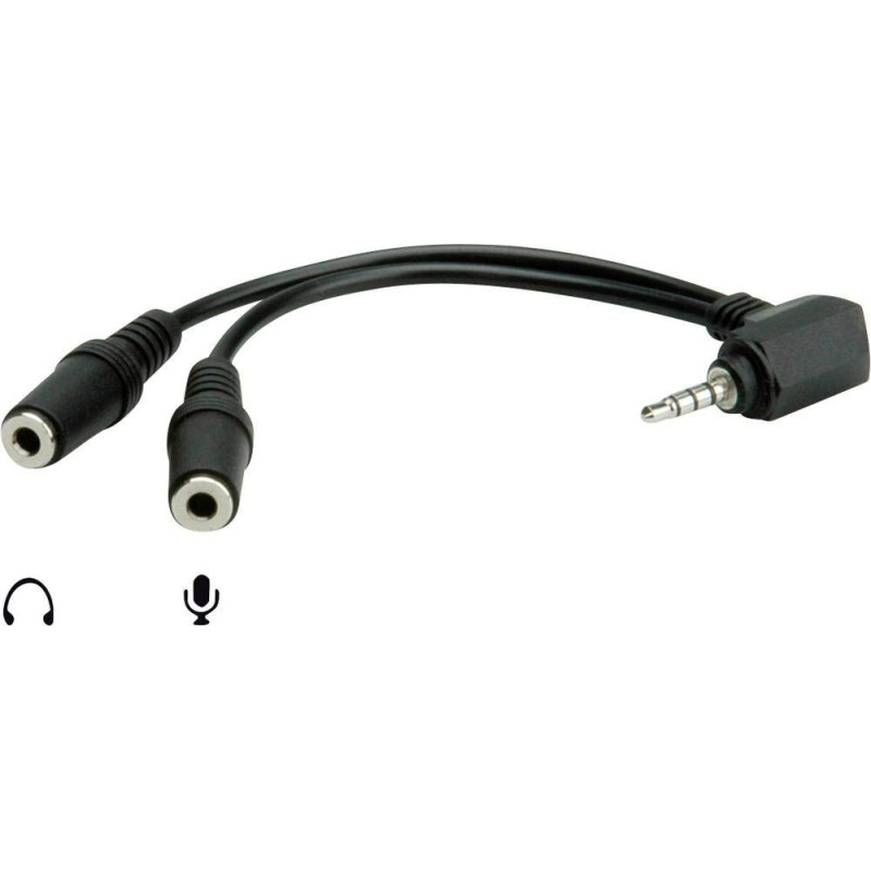 Roline 11.09.4441 11.09.4441 Audio Adaptateur [1x Jack mâle 3.5 mm - 2X Jack Femelle 3.5 mm]