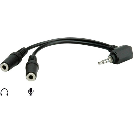 Roline 11.09.4441 11.09.4441 Audio Adaptateur [1x Jack mâle 3.5 mm - 2X Jack Femelle 3.5 mm]