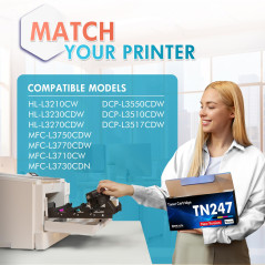 TN247 DCP-L3550CDW TN-243CMYK Compatible Toner pour Brother MFC-L3750CDW TN243 Multipack MFC-L3770CDW MFC-L3730CDN HL-L3210CW HL