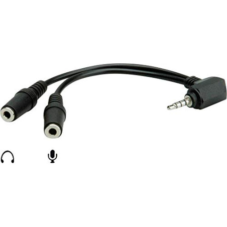 Roline 11.09.4441 11.09.4441 Audio Adaptateur [1x Jack mâle 3.5 mm - 2X Jack Femelle 3.5 mm]