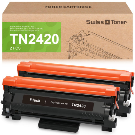 swiss toner TN2420 Toner Compatible avec Tn2420 Toner Brother pour Toner Brother MFC-L2710DW pour Toner Brother MFC-l2710DN MFC-