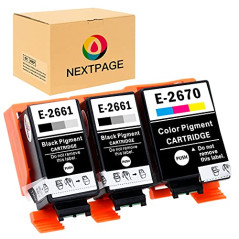NEXTPAGE Compatible avec Les Cartouches d'encre Epson T2661 T2670 T-2661 T-2670 de Rechange pour imprimante Epson WF-100W WF-110