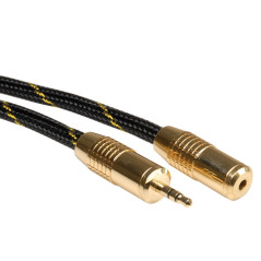 ROLINE GOLD Câble prolongateur 3,5mm audio M / F, 5,0 m