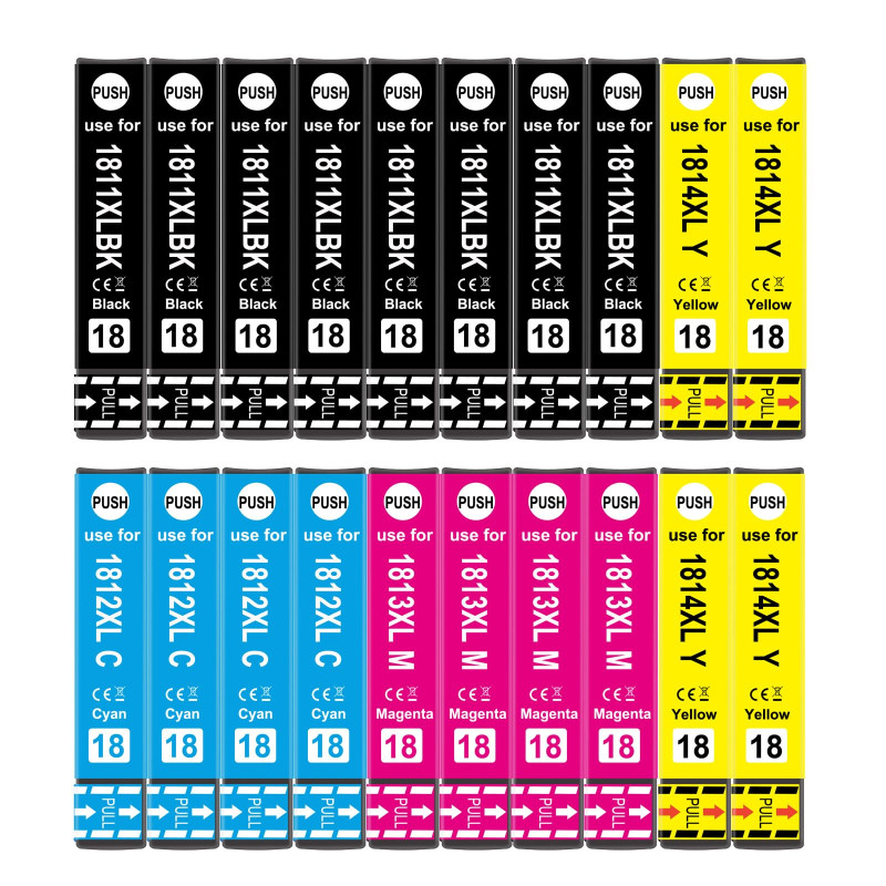 Caidi 18XL Compatible Epson 18 18 XL Cartouches d'encre pour Epson XP225 XP202 XP205 XP325 XP215 XP425 XP305 XP302 XP312 XP402 X