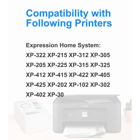 Caidi 18XL Compatible Epson 18 18 XL Cartouches d'encre pour Epson XP225 XP202 XP205 XP325 XP215 XP425 XP305 XP302 XP312 XP402 X