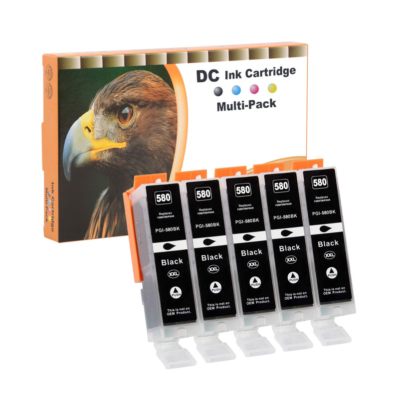 D&C PGI-580XXL Compatible Cartouches d'encre Remplacement pour Canon PGI-580 CLI-581 pour Pixma TR7550 TR8550 TS6150 TS6151 TS62