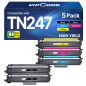 VIPGOOD TN247 TN-243CMYK Cartouches de Toner Compatible pour Brother TN247 TN243 pour DCP-L3550CDW MFC-L3750CDW MFC-L3770CDW MFC