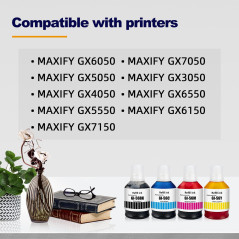 LAIPENG GI-56 GI56 Encre Compatible avec MAXIFY GX7050 GX6050 GX5050 GX4050 GX3050 GX5550 GX6550 Imprimante Multipack 4 Couleurs