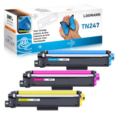 LOSMANN 3x Toner Compatible pour Brother TN-247 TN-243 pour Brother MFC-L3770CDW MFC-L3750CDW HL-L3230CDW HL-L3210CW MFC-L3710CW