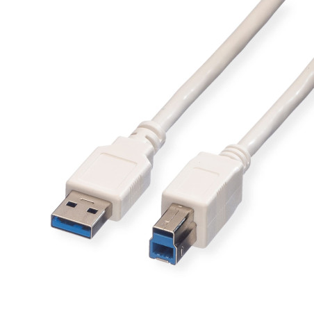 Value Câble USB 3.2 Gen 1, type A-B, blanc, 3 m