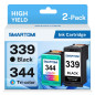 SMARTOMI - Multipack de 2 Cartouches d'encre compatibles avec 339 344,pour imprimantes DeskJet 5740 5940 6540 6620 6840 6940 698 SMARTOMI - Multipack de 2 Cartouches d'encre compatibles avec 339 344,pour imprimantes DeskJet 5740 5940 6540 6620 6840 6940 698