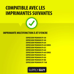 Supply Guy 5 Cartouches d'encre Compatible avec Epson 33XL Noir pour Expression Premium XP530 XP540 XP630 XP635 XP640 XP645 XP83