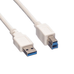 Value Câble USB 3.2 Gen 1, type A-B, blanc, 3 m