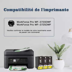 Nextpage Lot de 3 cartouches d'encre de rechange 34XL compatibles avec les imprimantes Workforce Pro WF-3720DWF WF-3725DWF WF-37