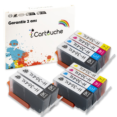 icartouche Cartouches d'encre Compatible pour HP 364XL Deskjet 3070 3520 Officejet 4610 4620 Photosmart 5510 5520 6510 6520 7510