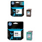 HP Lot de cartouches d'encre d'origine 338 + 344 noir et tricolore HP Lot de cartouches d'encre d'origine 338 + 344 noir et tricolore