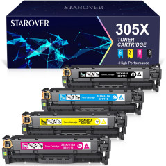 STAROVER Remplacement des remanufacturée Cartouches de Toner Compatibles pour HP 305A 305X pour LaserJet Pro 400 Color MFP M475D