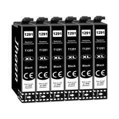 Jhaan T1291 Noir Compatible Cartouches d'encre pour Epson T1291 pour Epson Stylus SX525WD SX445W SX425W SX235W SX420W Workforce 