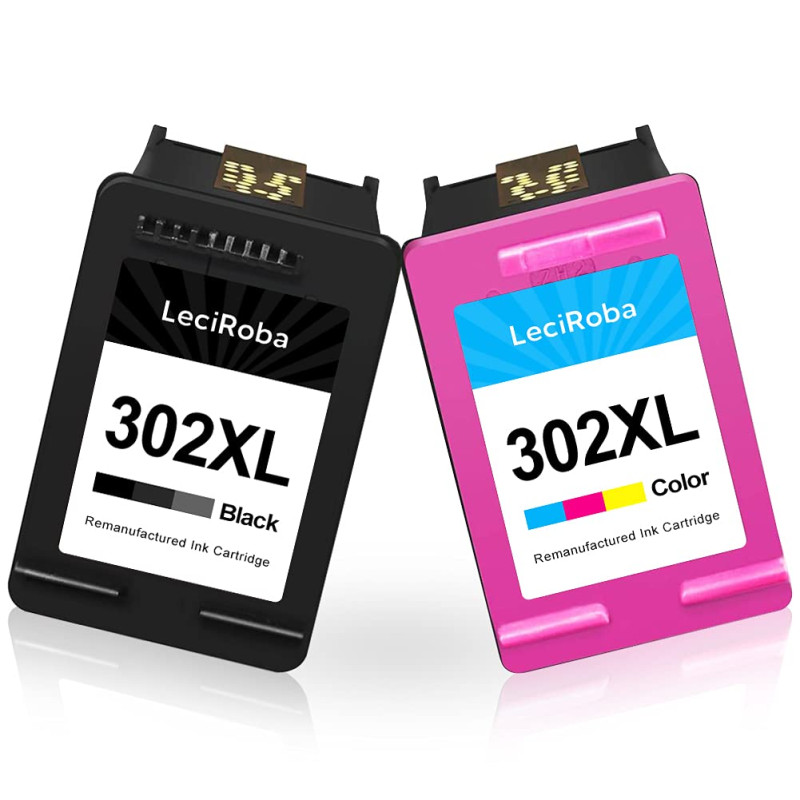LeciRoba 302xl pour Cartouche HP 302 XL, pour Cartouche Encre HP 302 Noir et Couleur,pour HP DeskJet 2130 3630 3636 3639 OfficeJ