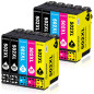 BYBEIBY 502XL Cartouches d'encre Compatible avec Epson 502 502XL Multipack pour Expression Home XP-5100 XP-5105 XP-5150 XP-5155 